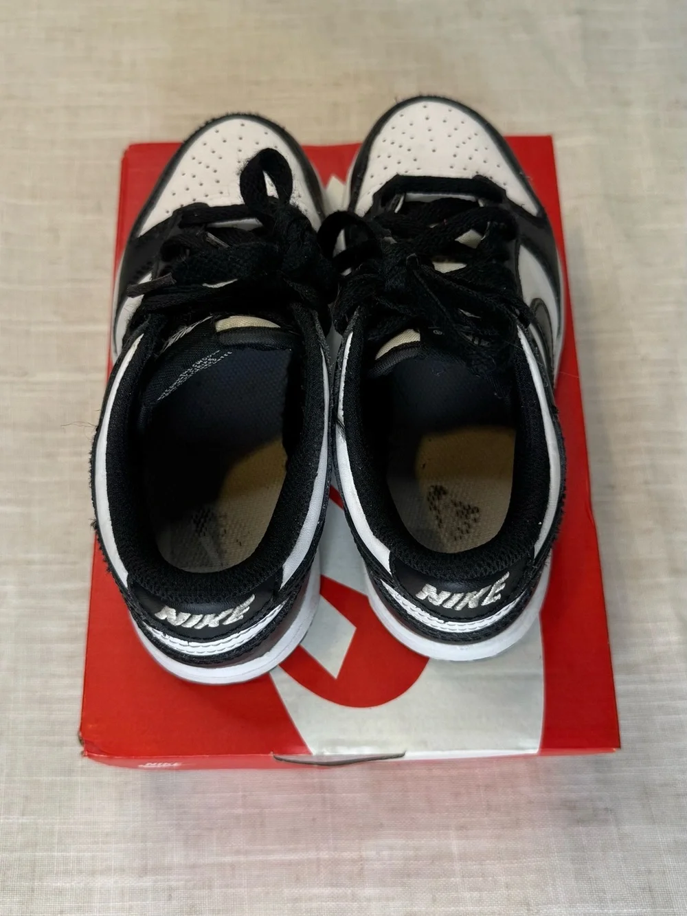 Nike Dunk Panda Kids Low-Top Sneakers in Black and White